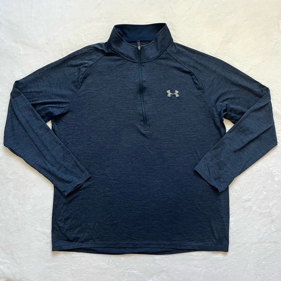 Under Armour Heat Gear Quarter Zip Long Sleeve Sweater - Picture 2 of 6